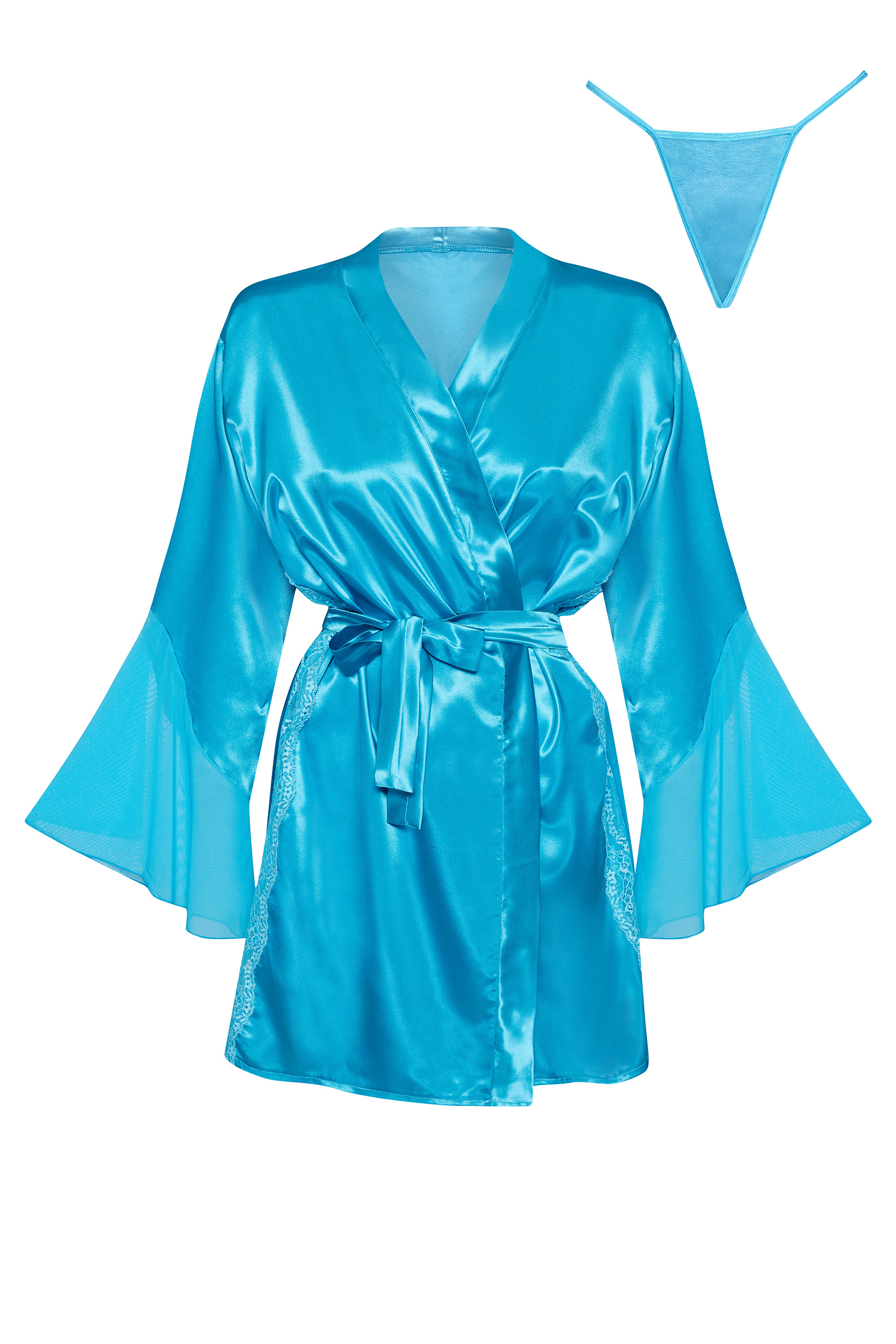 Peignoir turquoise top