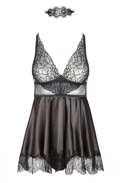 Eve chemise with mask black